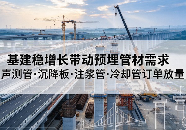 昭觉基建稳增长带动预埋监测管材需求，声测管、沉降板、注浆管订单持续放量